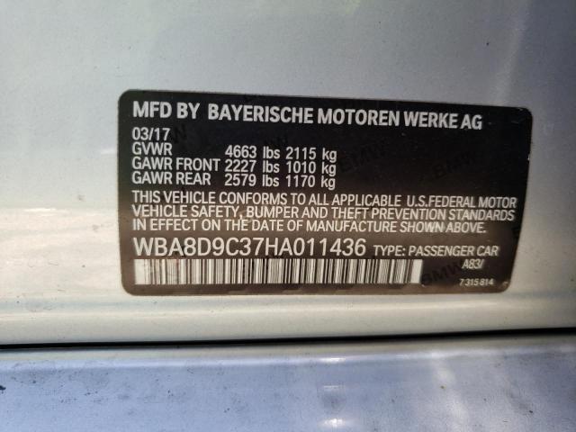 Photo 10 from auction – 2017 BMW 330 XI with VIN WBA8D9C37HA011436