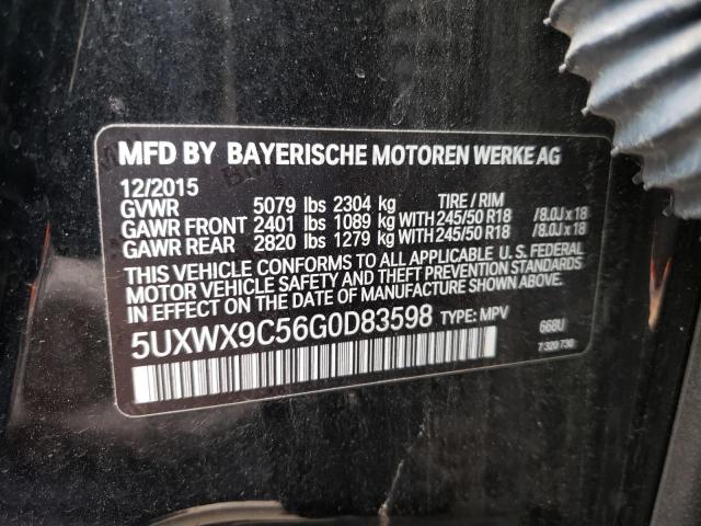 Photo 10 from auction – 2016 BMW X3 XDRIVE2 with VIN 5UXWX9C56G0D83598