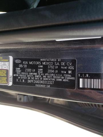 Photo 10 from auction – 2019 KIA FORTE FE with VIN 3KPF24AD3KE012327
