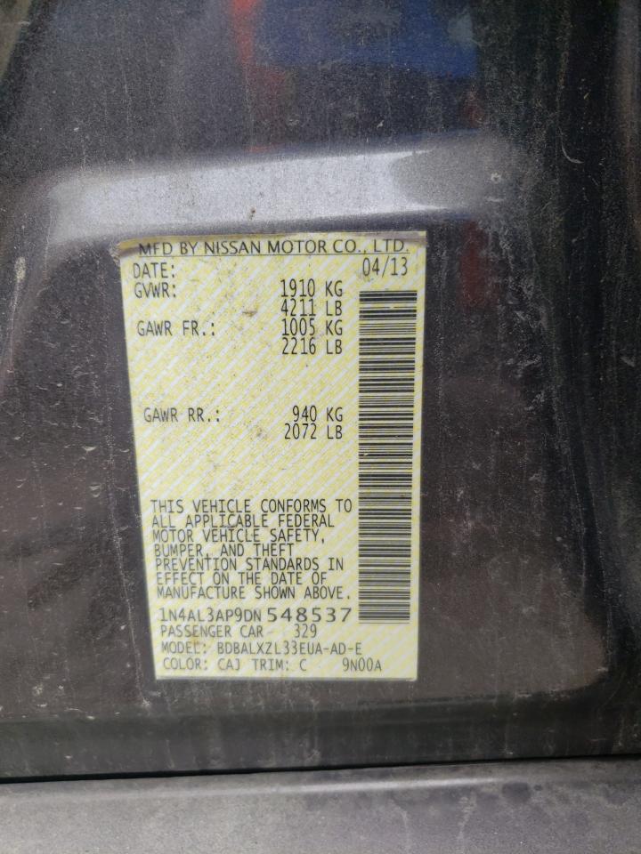 Photo 10 from auction – 2013 NISSAN ALTIMA 2.5 with VIN 1N4AL3AP9DN548537