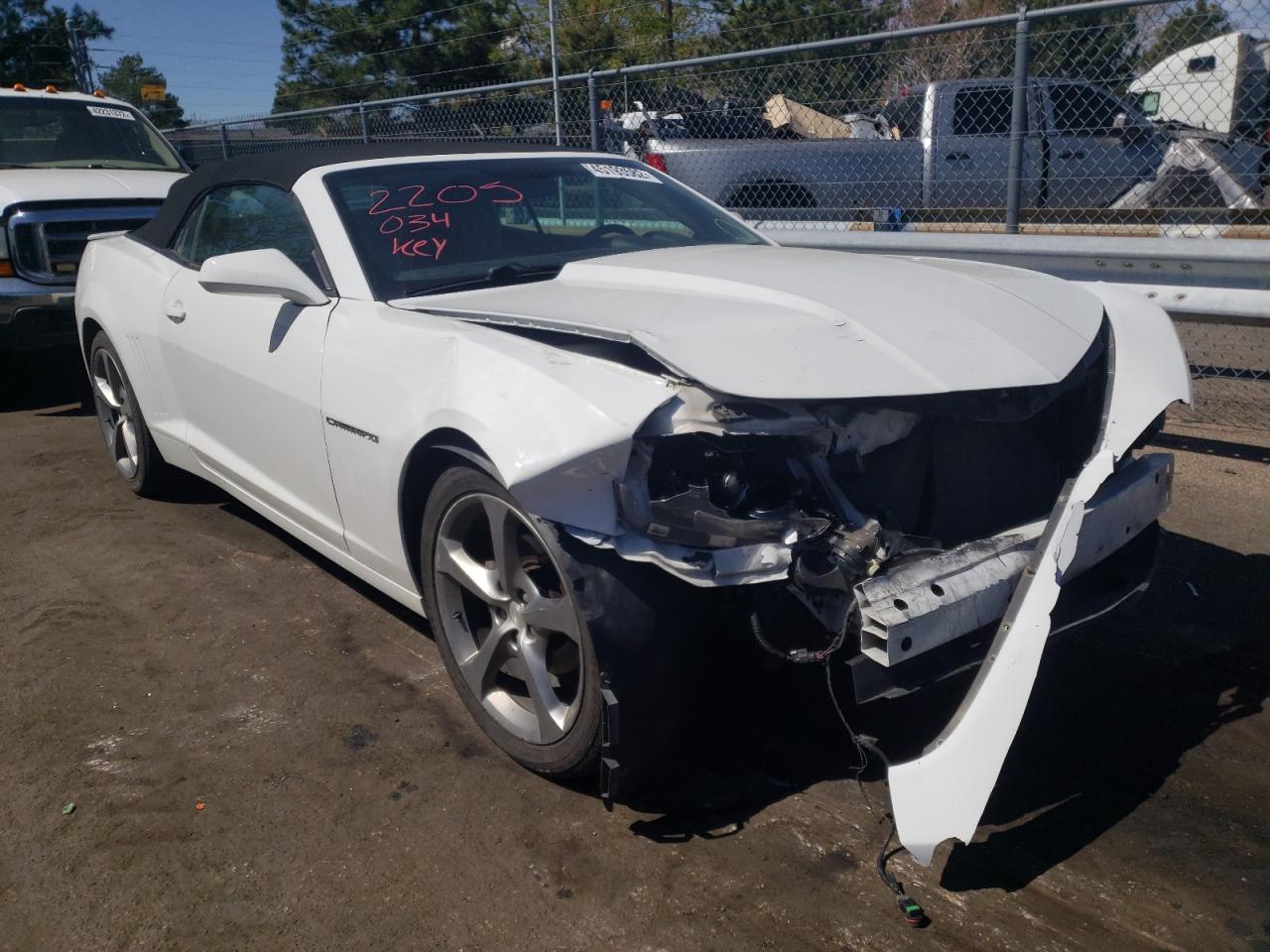 CHEVROLET CAMARO LT 2014 with VIN 2G1FC3D33E9303660 - Photo from auction