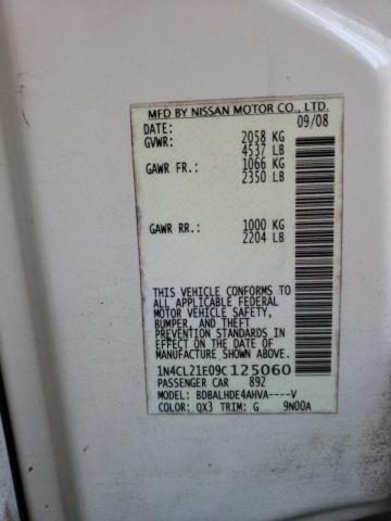 Photo 10 from auction – 2009 NISSAN ALTIMA HYB with VIN 1N4CL21E09C125060