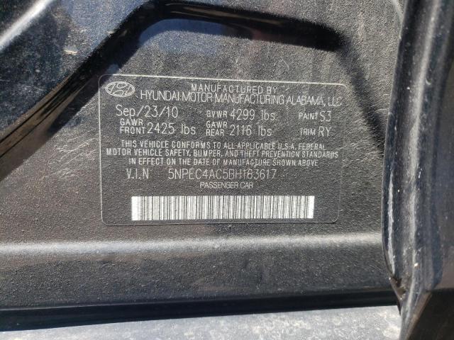 Photo 10 from auction – 2011 HYUNDAI SONATA SE with VIN 5NPEC4AC5BH163617
