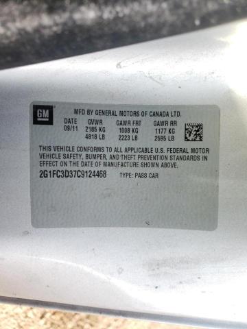 Photo 10 from auction – 2012 CHEVROLET CAMARO LT with VIN 2G1FC3D37C9124468