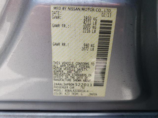 Photo 10 from auction – 2013 NISSAN ALTIMA 2.5 with VIN 1N4AL3AP6DN522011