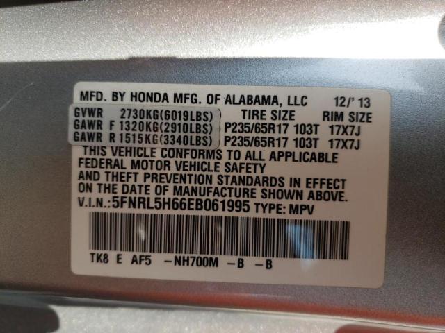 Photo 10 from auction – 2014 HONDA ODYSSEY EX with VIN 5FNRL5H66EB061995