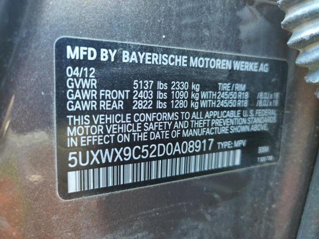 Photo 10 from auction – 2013 BMW X3 XDRIVE2 with VIN 5UXWX9C52D0A08917