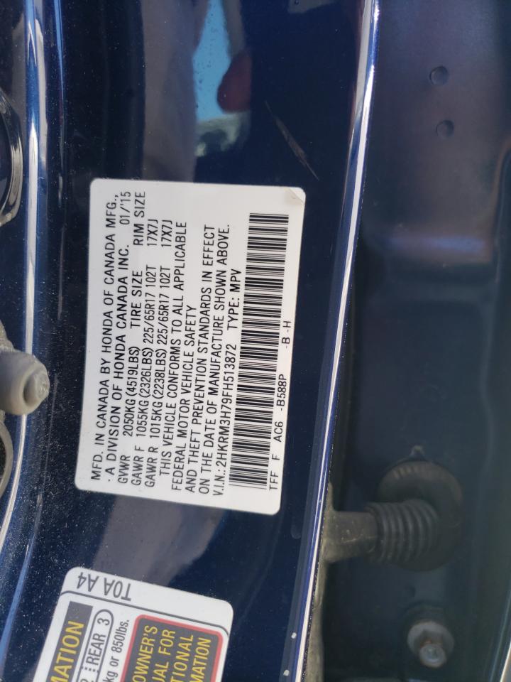 Photo 10 from auction – 2015 HONDA CR-V EXL with VIN 2HKRM3H79FH513872
