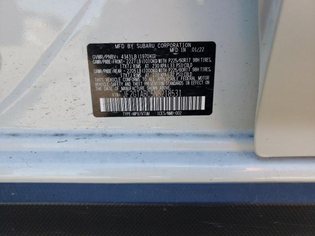 Photo 10 from auction – 2022 SUBARU CROSSTREK with VIN JF2GTABC5N8218531