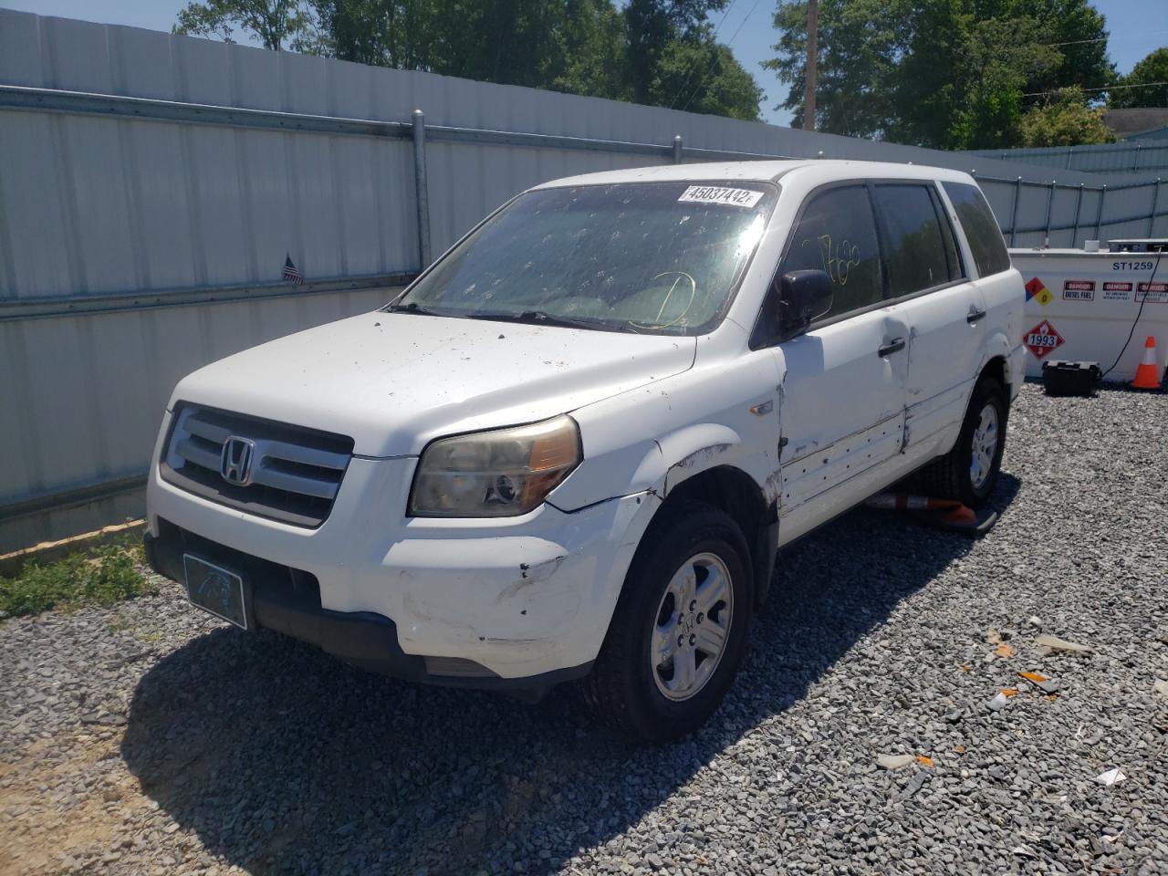 Photo 2 from auction – 2007 HONDA PILOT LX with VIN 5FNYF28147B020547