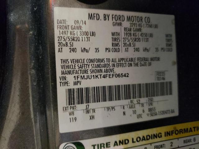 Photo 10 from auction – 2015 FORD EXPEDITION with VIN 1FMJU1KT4FEF06542