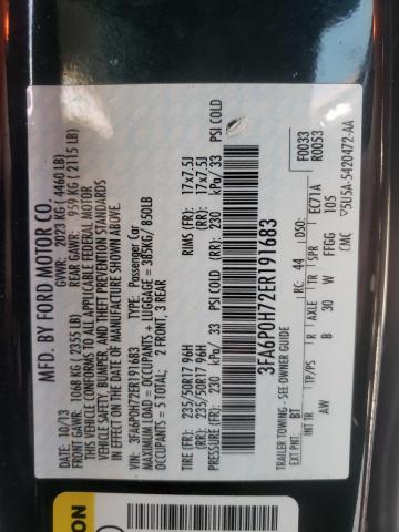 Photo 10 from auction – 2014 FORD FUSION SE with VIN 3FA6P0H72ER191683