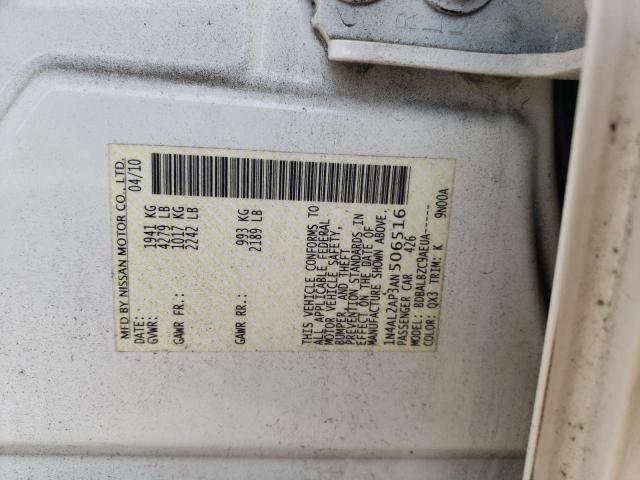 Photo 10 from auction – 2010 NISSAN ALTIMA BAS with VIN 1N4AL2AP3AN506516