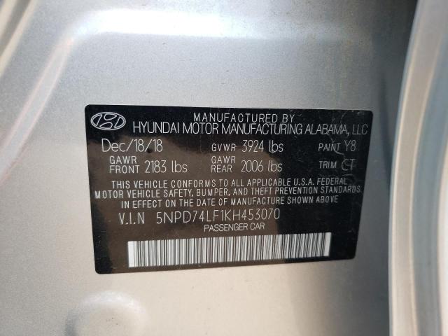 Photo 10 from auction – 2019 HYUNDAI ELANTRA SE with VIN 5NPD74LF1KH453070