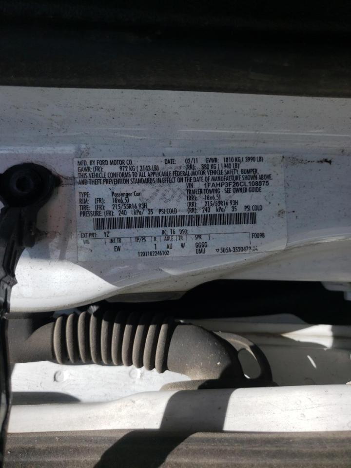 Photo 20 from auction – 2012 FORD FOCUS SE with VIN 1FAHP3F26CL108575