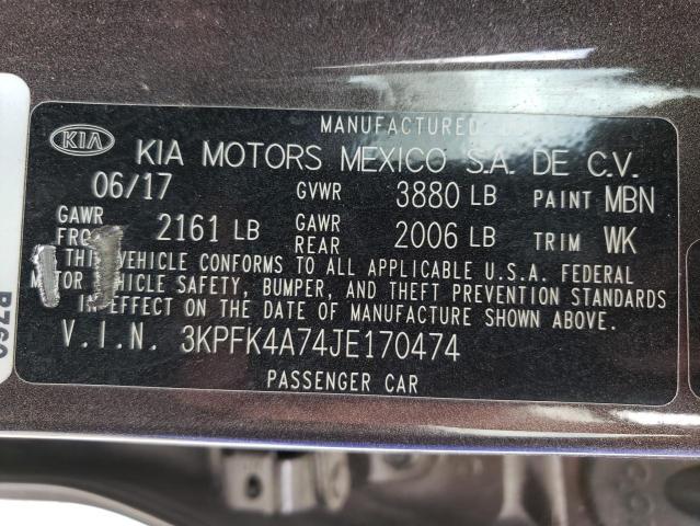 Photo 10 from auction – 2018 KIA FORTE LX with VIN 3KPFK4A74JE170474