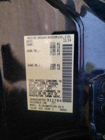 Photo 10 from auction – 2014 NISSAN MAXIMA S with VIN 1N4AA5AP3EC911784