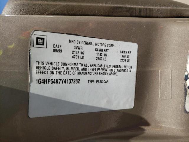 Photo 10 from auction – 2001 BUICK LESABRE LI with VIN 1G4HR54K81U202379
