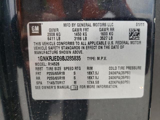 Photo 10 from auction – 2011 CHEVROLET TRAVERSE L with VIN 1GNKRJED9BJ285835
