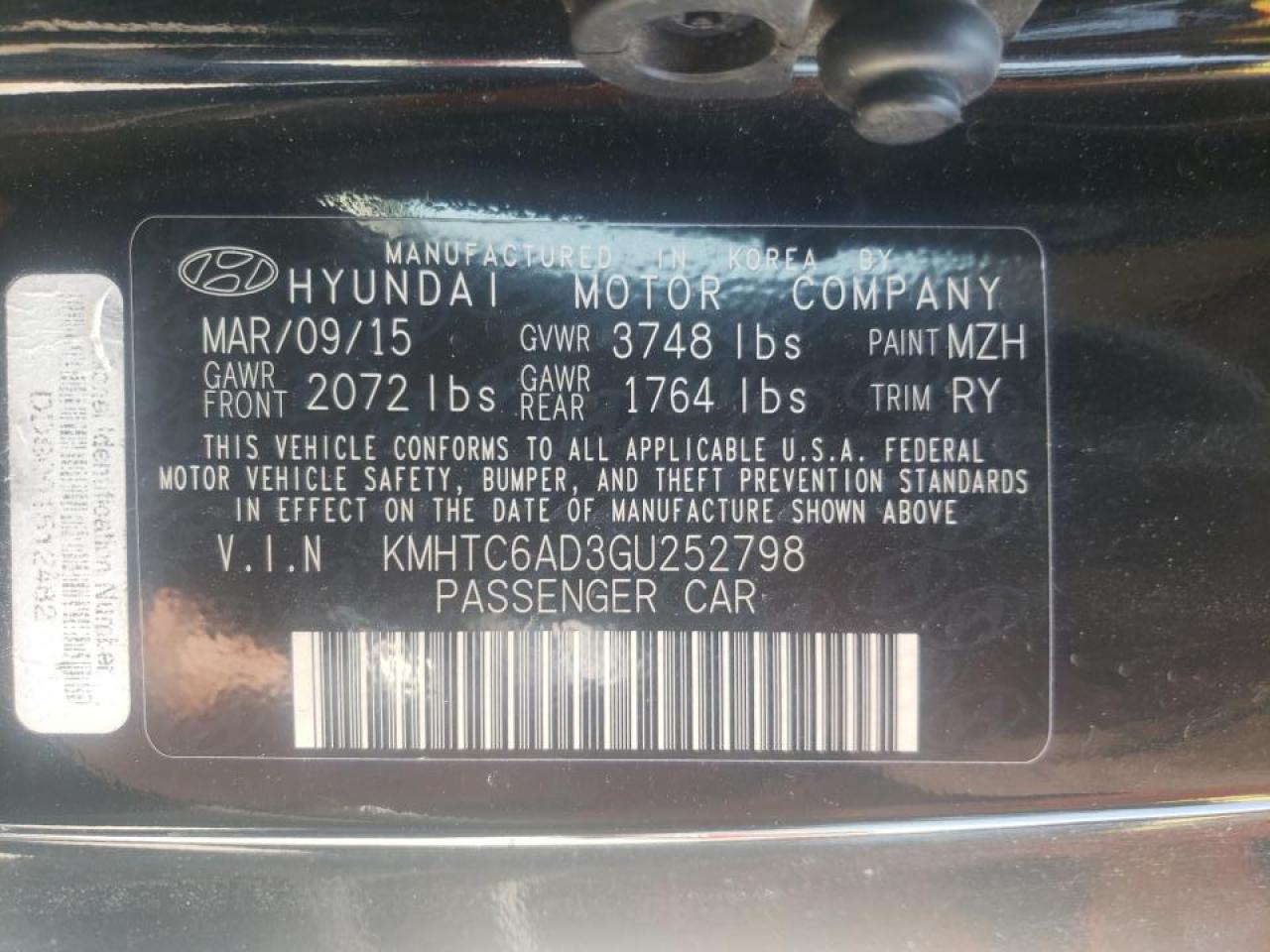 Photo 10 from auction – 2016 HYUNDAI VELOSTER with VIN KMHTC6AD3GU252798