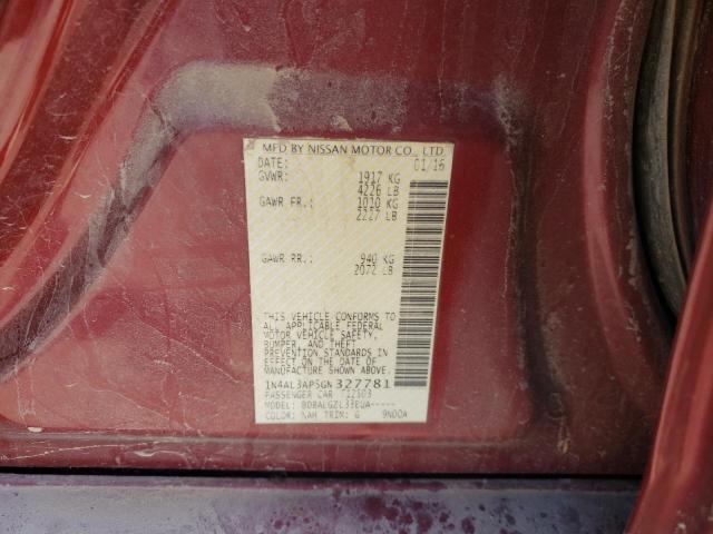 Photo 10 from auction – 2016 NISSAN ALTIMA 2.5 with VIN 1N4AL3AP5GN327781