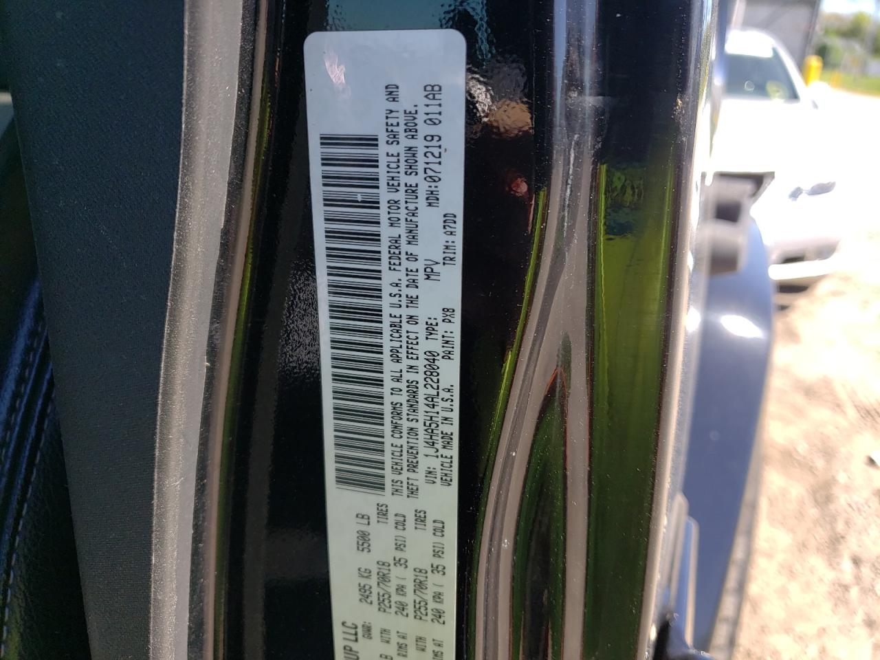Photo 10 from auction – 2022 JEEP WRANGLER U with VIN 1J4HA5H14AL228040