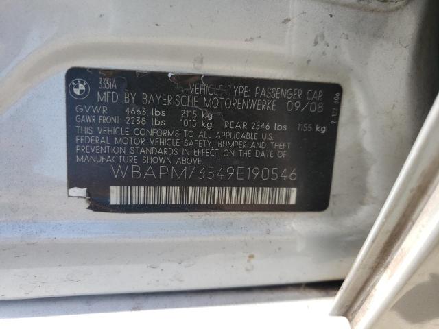 Photo 10 from auction – 2009 BMW 335 I with VIN WBAPM73549E190546