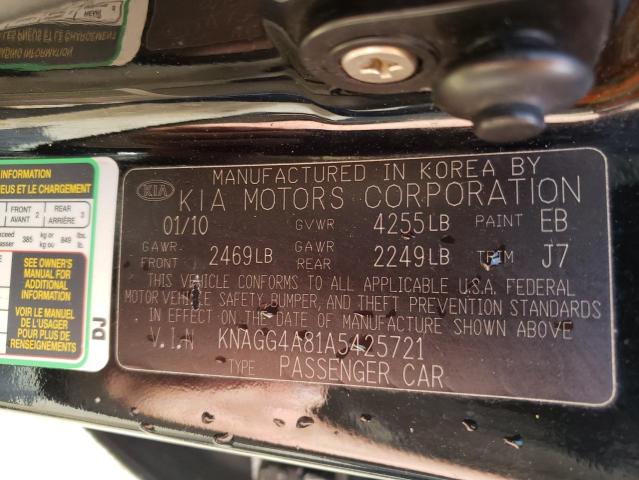 Photo 10 from auction – 2010 KIA OPTIMA LX with VIN KNAGG4A81A5425721
