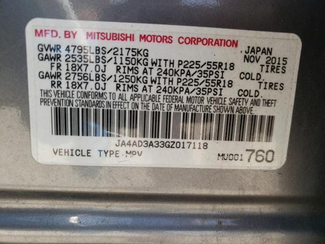 Photo 10 from auction – 2016 MITSUBISHI OUTLANDER with VIN JA4AD3A33GZ017118