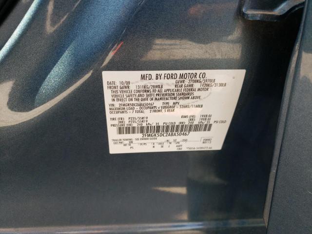 Photo 10 from auction – 2010 FORD FLEX LIMIT with VIN 2FMGK5DC2ABA50467