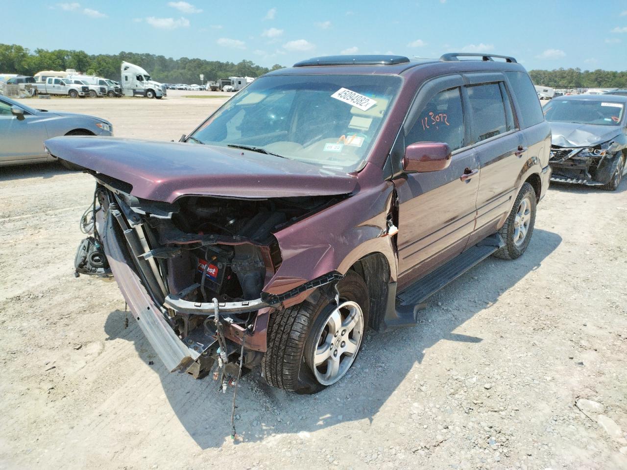 Фото 2 с аукциона – 2008 HONDA PILOT EXL с VIN 5FNYF28798B004740