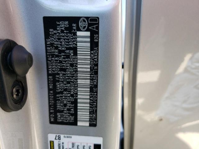 Photo 10 from auction – 2009 TOYOTA COROLLA MA with VIN 2T1KU40E09C122960
