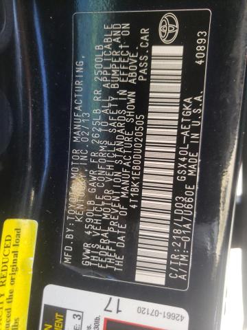 Photo 10 from auction – 2013 TOYOTA AVALON BAS with VIN 4T1BK1EB0DU020505