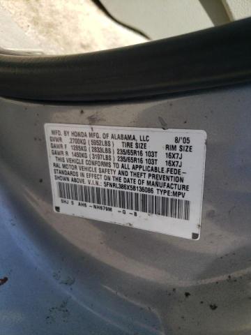 Photo 10 from auction – 2005 HONDA ODYSSEY EX with VIN 5FNRL386X5B136086