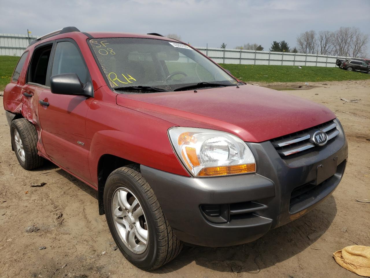 KIA SPORTAGE E 2008 with VIN KNDJE723687453340 - Photo from auction