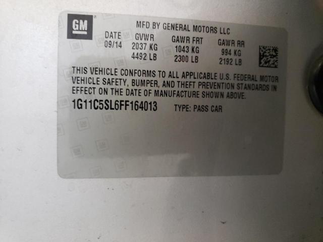 Photo 10 from auction – 2015 CHEVROLET MALIBU 1LT with VIN 1G11C5SL6FF164013