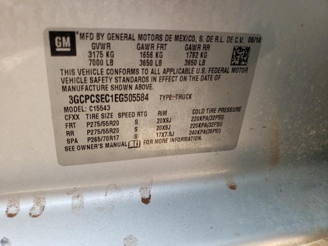 Photo 10 from auction – 2014 CHEVROLET SILVERADO with VIN 3GCPCSEC1EG505584