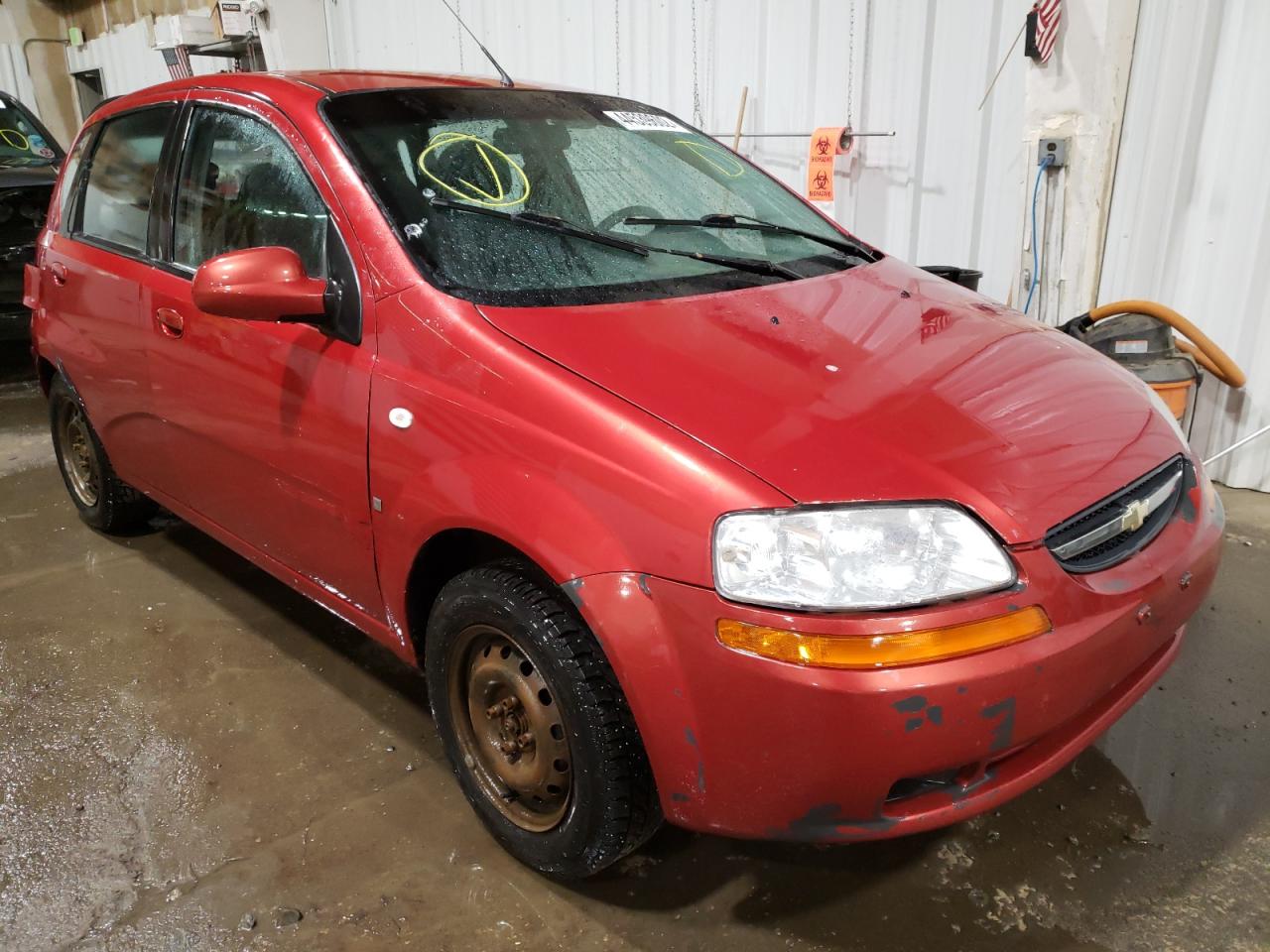 CHEVROLET AVEO BASE 2007 with VIN KL1TD66697B709368 - Photo from auction