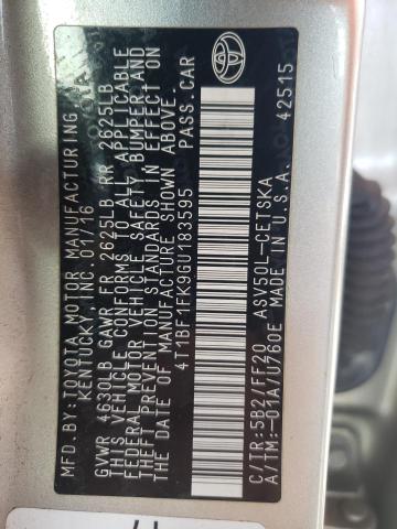 Photo 10 from auction – 2016 TOYOTA CAMRY LE with VIN 4T1BF1FK9GU183595
