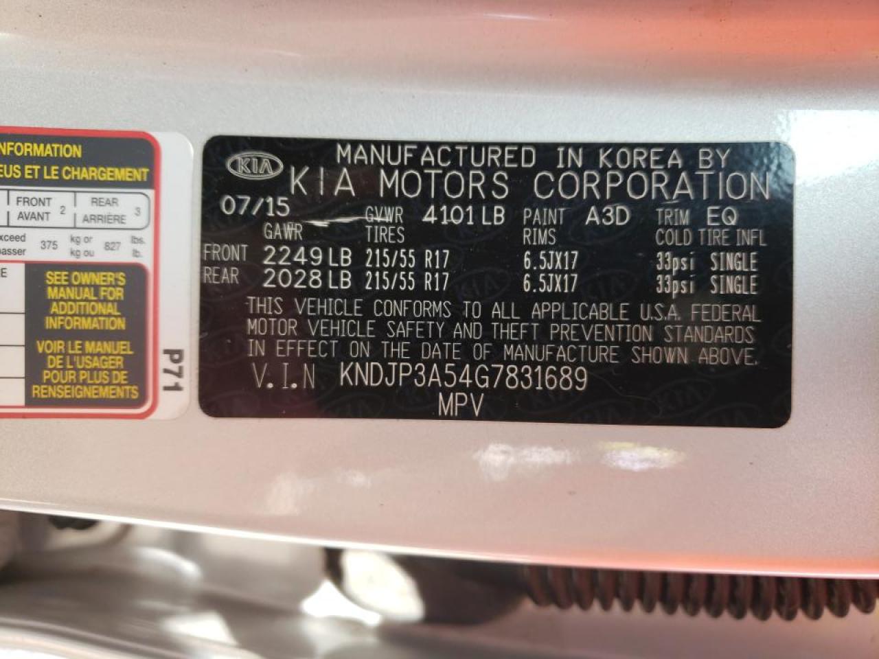 Photo 10 from auction – 2016 KIA SOUL + with VIN KNDJP3A54G7831689