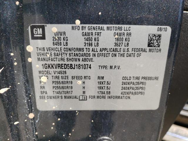 Zdjęcie 10 z aukcji – 2011 GMC ACADIA SLT z VIN 1GKKVRED5BJ181074