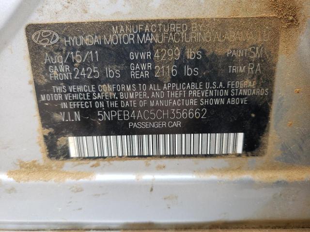 Photo 10 from auction – 2012 HYUNDAI SONATA GLS with VIN 5NPEB4AC5CH356662