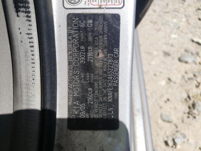 Photo 10 from auction – 2006 KIA SPECTRA5 with VIN KNAFE162465227873