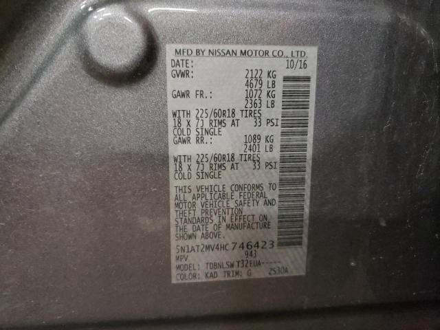 Photo 10 from auction – 2017 NISSAN ROGUE SV with VIN 5N1AT2MV4HC746423