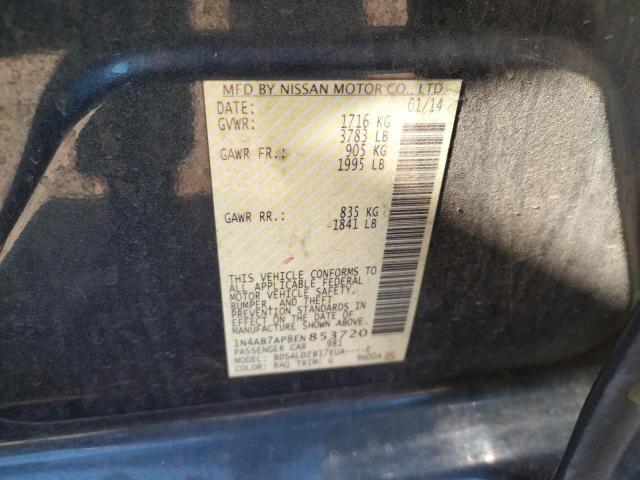Photo 10 from auction – 2014 NISSAN SENTRA S with VIN 1N4AB7AP8EN853720