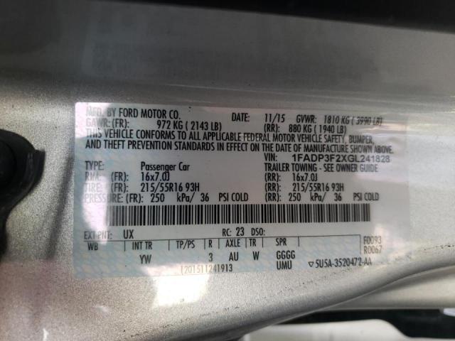 Photo 10 from auction – 2016 FORD FOCUS SE with VIN 1FADP3F2XGL241828