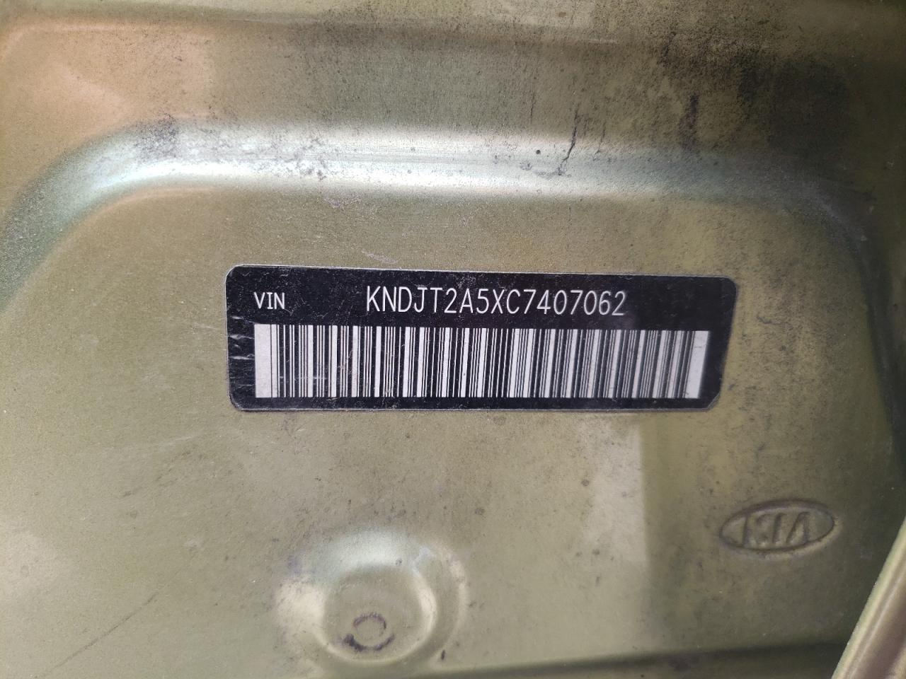 Photo 10 from auction – 2012 KIA SOUL with VIN KNDJT2A5XC7407062