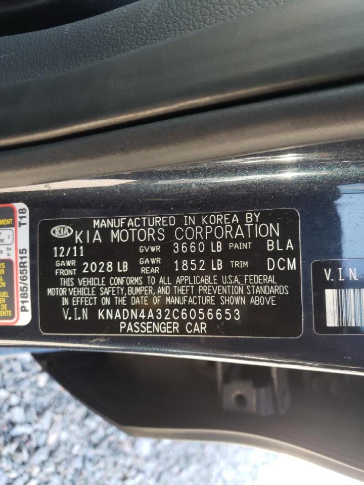 Photo 10 from auction – 2012 KIA RIO EX with VIN KNADN4A32C6056653