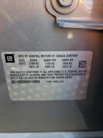 Photo 10 from auction – 2017 CHEVROLET IMPALA PRE with VIN 2G1145S35H9194953