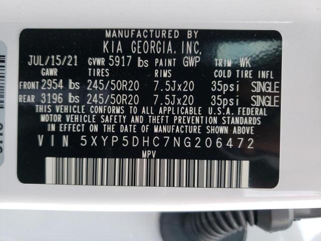 Photo 10 from auction – 2022 KIA TELLURIDE with VIN 5XYP5DHC7NG206472